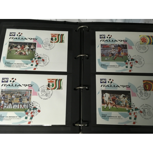 665 - A collection of football albums. A collection of football postal covers including the Official Footb... 