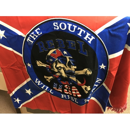 669 - A Collection of US, Confederate flags etc