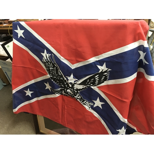 669 - A Collection of US, Confederate flags etc