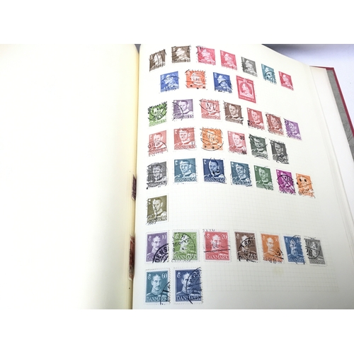 672 - A Collection of world stamp albums containing used and unused stamps from China, Brazil etc