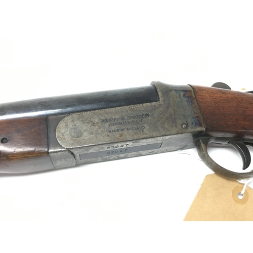 677 - A Webley and Scott ltd single barrel shotgun. 32 inch barrel. # 63997 PLEASE NOTE THAT A SHOTGUN LIC... 