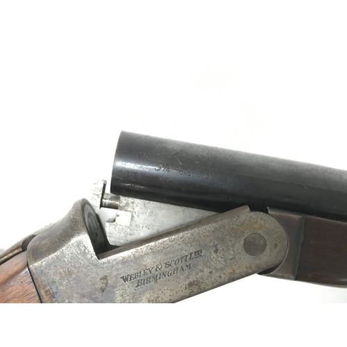 677 - A Webley and Scott ltd single barrel shotgun. 32 inch barrel. # 63997 PLEASE NOTE THAT A SHOTGUN LIC... 