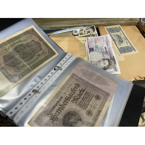 720 - A collection of vintage world and spoof banknotes.