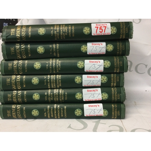 757 - 1935 The Gardener's Assistant 6 volume book set.