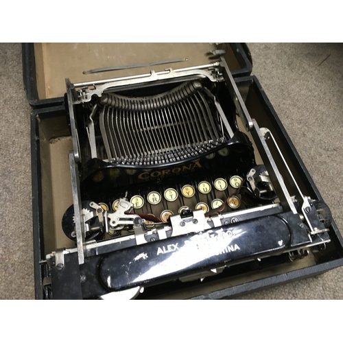 77 - A Collection of cutlery and a corona typewriter