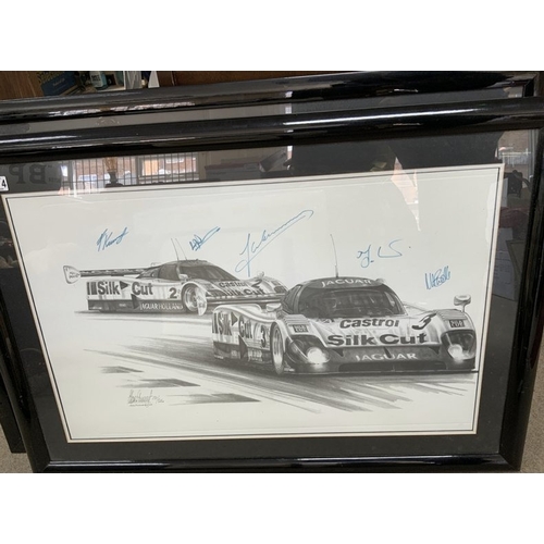 774 - Peter Ratcliffe pencil signed Formula 1 print, additional signatures 96cm x 82cm 147/200 and an Alan... 