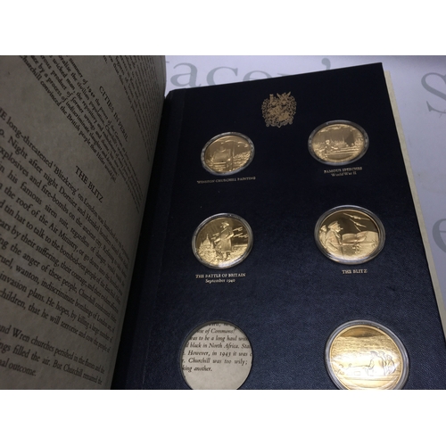 786 - The gilt set of the Churchill centenary medals (23 total) by John Pinches. Postage B