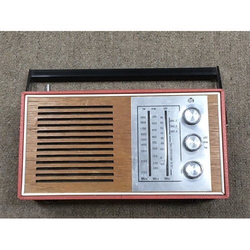 797 - A collection of music related items including a traditional antique BUSH radio, a 4 valve portable r... 