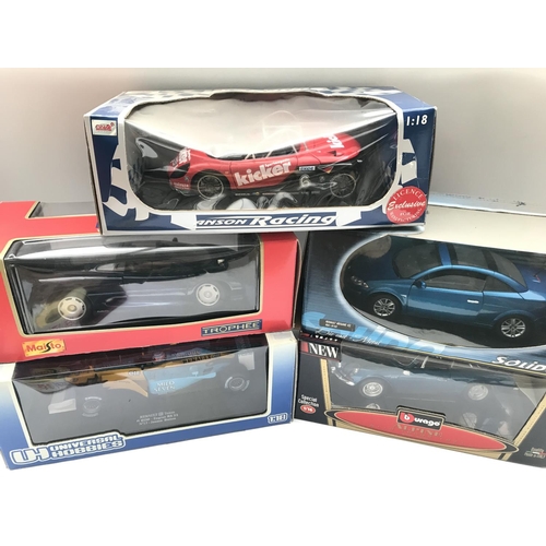 122 - 5 X Boxed Diecast Vehicles including Universal Hobbies. Burago. Maisto etc. 1/18 and 1/16 Scale.