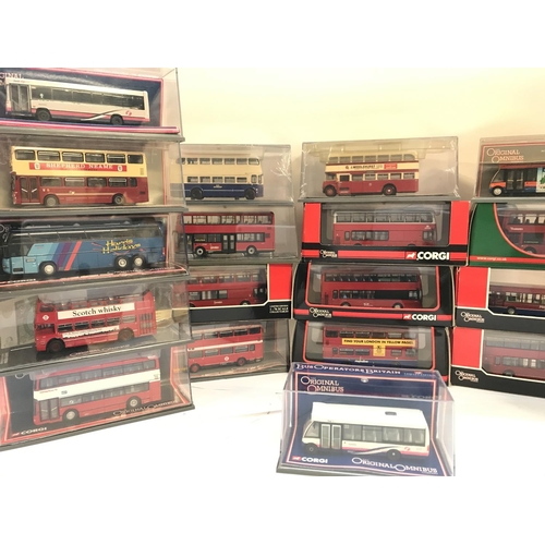 123 - A Collection of Boxed Corgi Original Omnibus Buses. No Reserve.