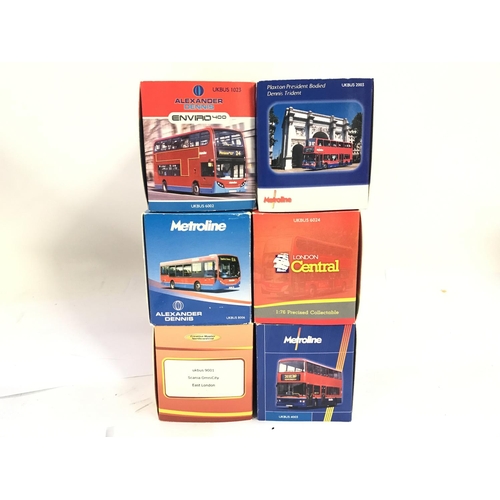 125 - 6 Boxed Creative Master Buses. No Rrserve.