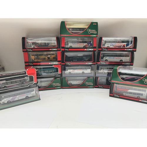 130 - A Collection of Boxed Corgi Original Omnibus including Buses and Coaches. No Reserve.