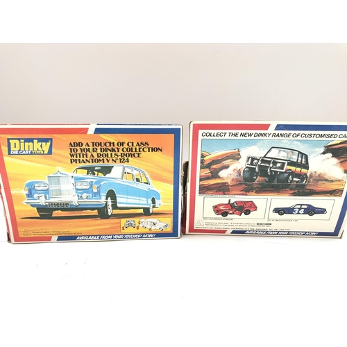 140 - 4 X Boxed Dinky Vehicles. A Fiat Strada #501. A Plymouth Stockcar #201. A Princess 2200HL and a Rove... 