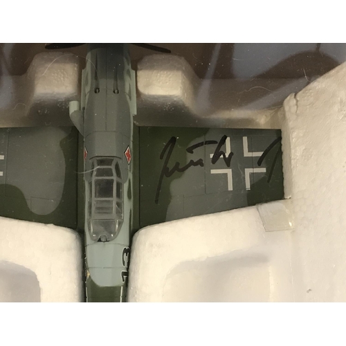 149 - A Boxed Franklin Mint BF-109 Messerschmitt. Signed By German WWII Pilot Gunther Rall. 1 of only 100.... 