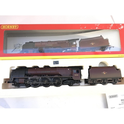 157 - A Boxed Hornby 00 Gauge BR 4-6-2 Duchess Class City Of Nottingham Weathered. #R2383.