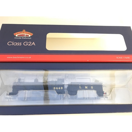 187 - A Boxed Bachmann 00 Gauge Class G2 9449 LMS Black Without Tender Back Cab. #31-476 DCC.