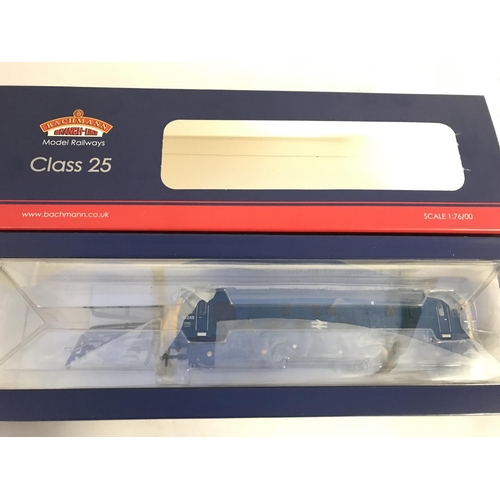 188 - A Boxed Bachmann 00 Gauge Class 25/2 Diesel 25245 BR Blue With Sound #32-326DS DCC.