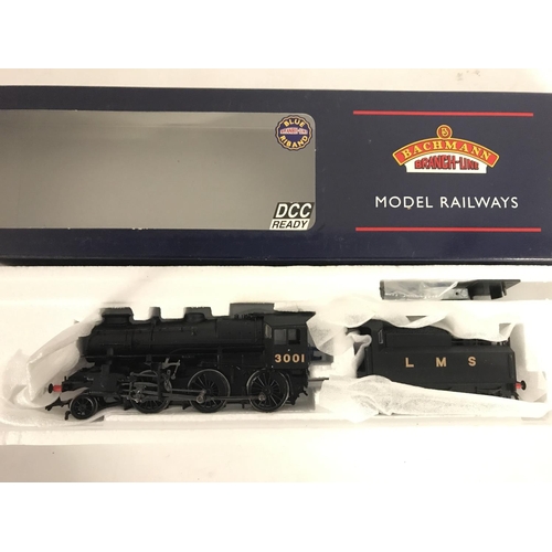 189 - A Boxed Bachmann Ivatt Class 4 3001 LMS Black Double Chimney #32-575 DCC Ready.