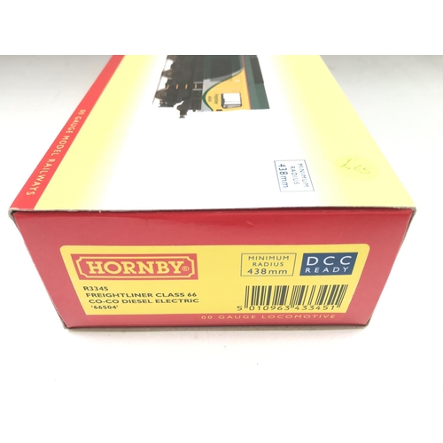 196 - A Boxed Hornby 00 Gauge Freightliner Class 66 CO-Co Diesel Electric 66505 #R3345 DCC Ready.#R3345 DC... 