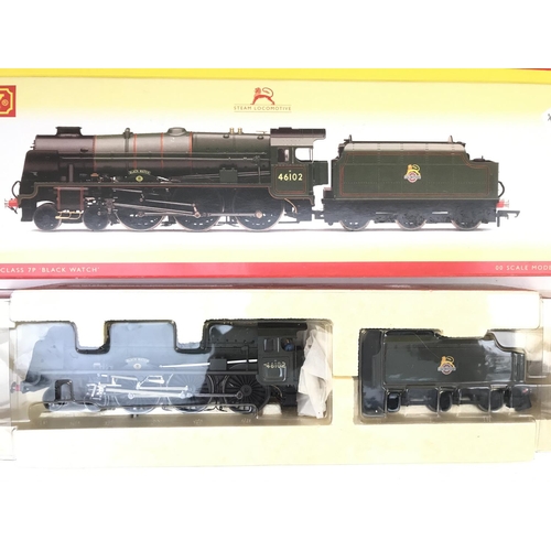 204 - A Boxed Hornby 00 Gauge Royal Scot Class 7P Locomotive Black Watch #R2628X DCC Fitted.