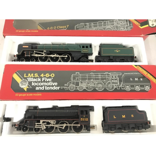 22 - 2 X Boxed Hornby 00 Gauge Locomotives a LMS 4-6-0 Black Five Locomotive and Tender #R.840 and a 4-6-... 