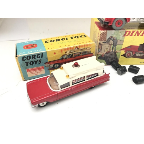 268 - 2 X Boxed Corgi Superior Ambulance #437 (Boxes Warn. 1 Has Been Restored) and a Dinky Bedford TK Coa... 