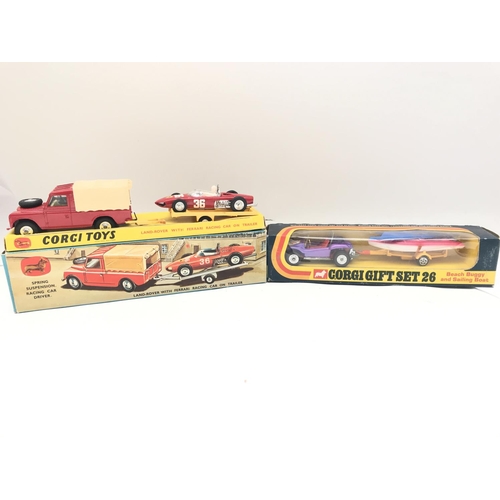 269 - A Boxed Corgi Gift Set #17 Land-Rover With Ferrari Racing Car On Trailer (Trailer is at Fault) and a... 