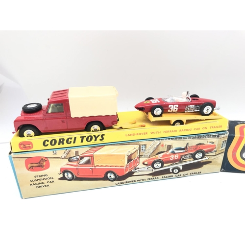 269 - A Boxed Corgi Gift Set #17 Land-Rover With Ferrari Racing Car On Trailer (Trailer is at Fault) and a... 