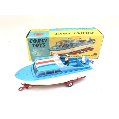 276 - A Boxed Corgi Dolphin 20 Cruiser On Wincheon Trailer. #104 No Reserve.