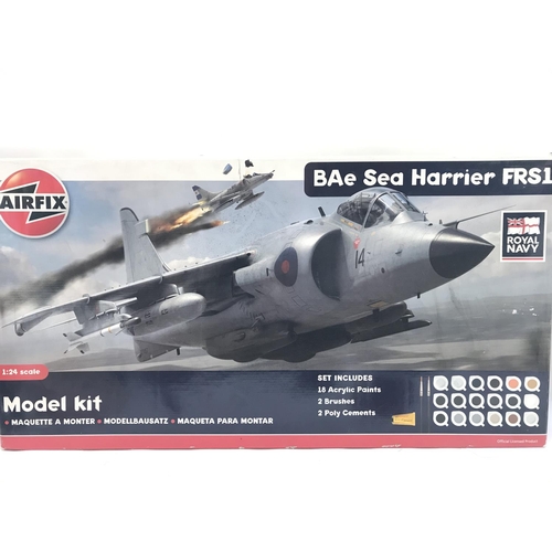 287 - A Boxed Airfix Bae Sea Harrier Model Kit 1/24 Scale. No Reserve.