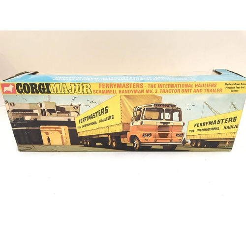 301 - A Boxed Corgi Ferrymasters Scammell Handyman MK.3 Tractor Unit And Trailer. #1147. Box Has Damage. N... 