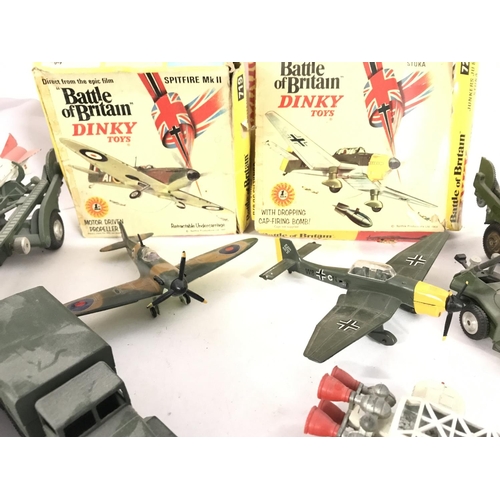 324 - A Collection of Boxed And Loose Playworn Diecast. Including Dinky the Battle Of Britain. No Reserve.