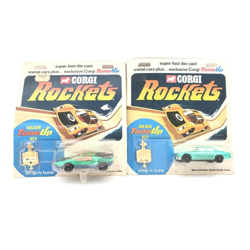 327 - 2 X Carded Corgi Rocket Cars. 1 Has Blister Damage. No Reserve.