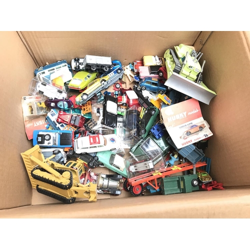 328 - A Collection of Playworn Diecast. Including Corgi and Hot wheels No Reserve.