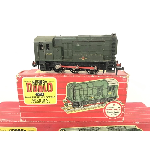 43 - A Boxed Hornby Dublo 00 Gauge Diesel-Electric Locomotive #2232 and a 0-6-0 Diesel-Electric Shunting ... 