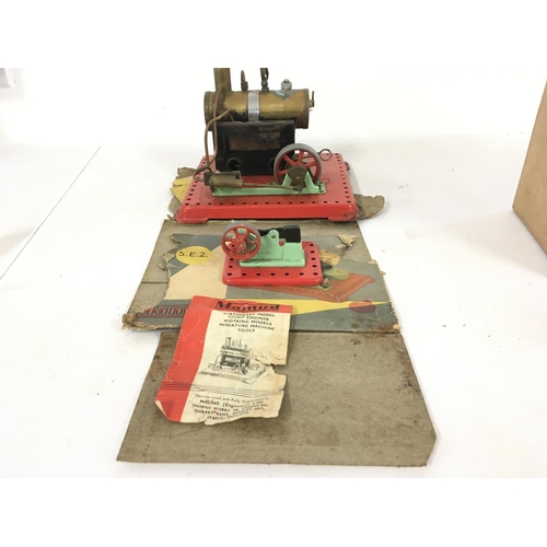 473 - A Mamod model static live steam engine with A Minature machines tool steam hammer.No reserve with or... 