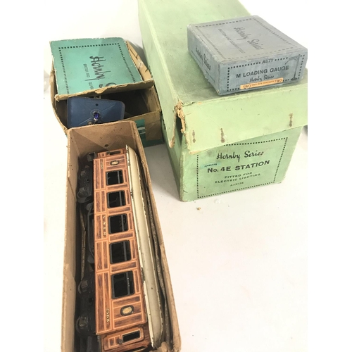 49 - 3 Boxes Containing 0 Gauge 3-Rail Loco. Track. Tunnels Stations. Buildings and Accessories.