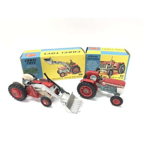 52 - A Boxed Corgi Massey-Ferguson 165 Tractor With Shovel #69 and a Massey-Ferguson 165 Tractor #66