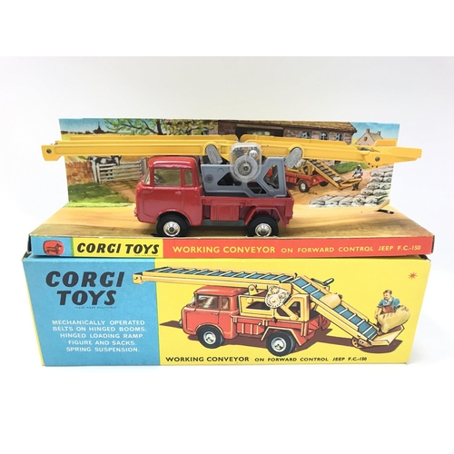 55 - A Boxed Corgi Working Conveyor On Forward Control Jeep F.C.-150 #64. No Figure. Belt or Sandbags.