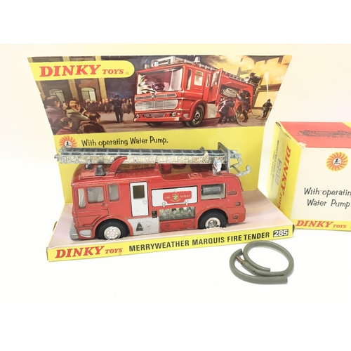 58 - A Boxed Dinky Merryweather Marquis Fire Tender #285.