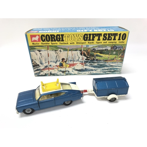 59 - A Boxed Corgi Gift Set #10. Plinth and Parts Missing.