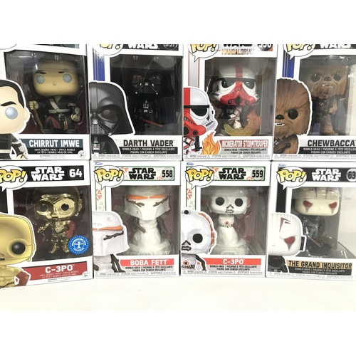 7 - A Collection of Boxed Star Wars Funko Pop Figures.