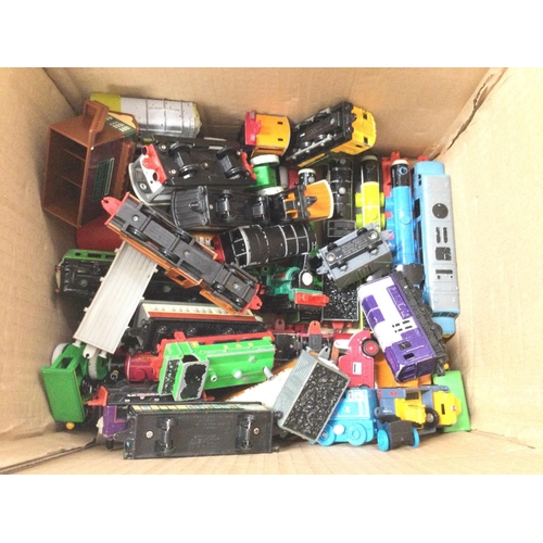 714 - A Box Containing a Collection of Ertl Thomas the Tank Engine Trains and Tonka NASA toys. NO RESERVE