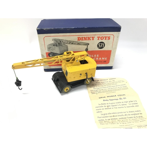 74 - A Boxed Dinky Coles Mobile Crane #571.