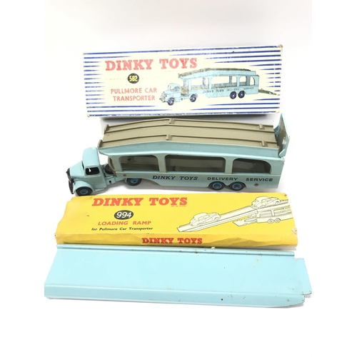 75 - A Boxed Dinky Toys Pullmore Car Transporter #582 with Loading Ramp. #994.