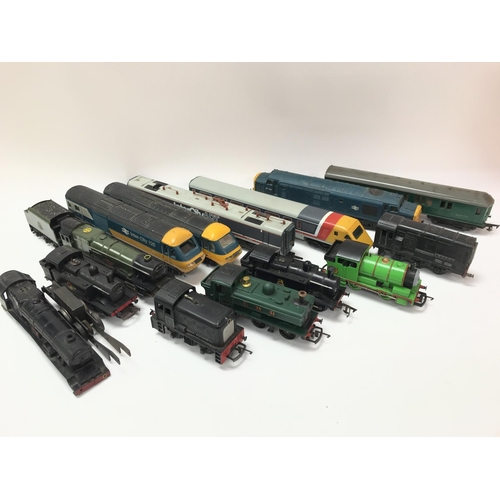 92 - A Box Containing a Collection of 00 Gauge Locomotives. Rolling Stock and Coaches. Ideal for spare pa... 