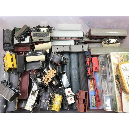 92 - A Box Containing a Collection of 00 Gauge Locomotives. Rolling Stock and Coaches. Ideal for spare pa... 