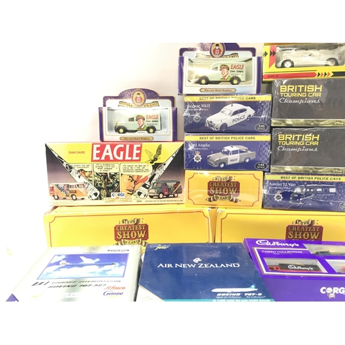 96 - A Collection of Boxed Atlas Diecast and Others. No Resrve.