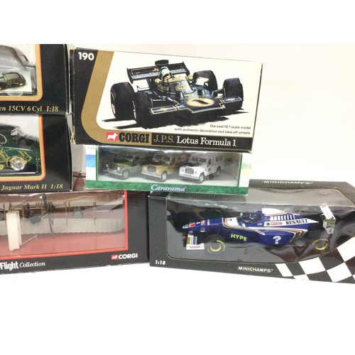 97 - A Collection of Boxed Diecast including Maisto. Corgi and Minichamps.