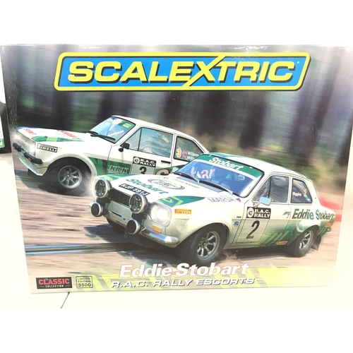 1019 - A Boxed Scalextric Eddie Stobart R.A.C. Rally Escorts Pack.